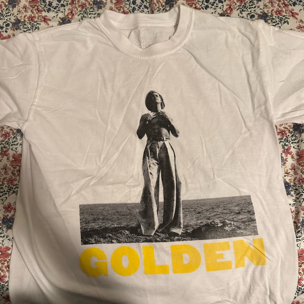 White Harry Styles Golden Tee